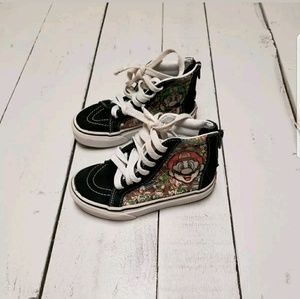 Vans Super Mario Bros Boys Size 10.5 High Top